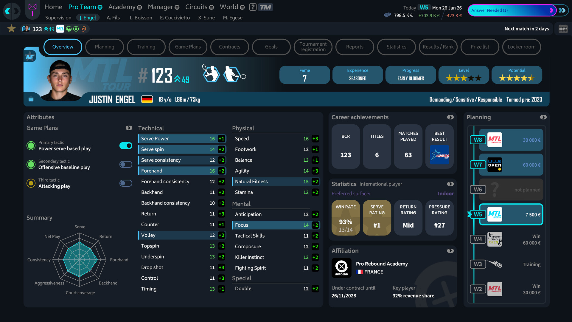 Скриншот Tennis Manager 26